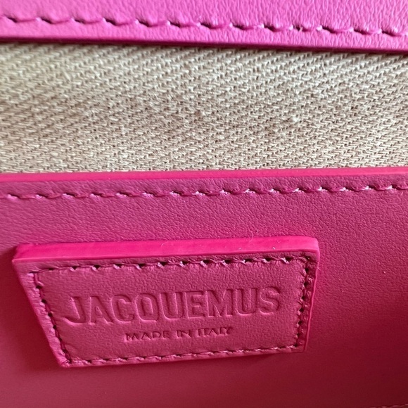 JACQUEMUS Le Bambidou shearling shoulder bag Pink - Picture 11 of 13